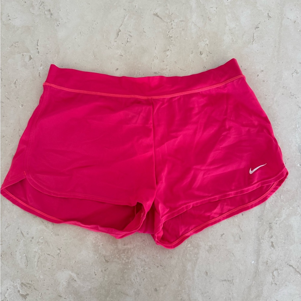Nike Girls Bright Pink Athletic Shorts L (00)